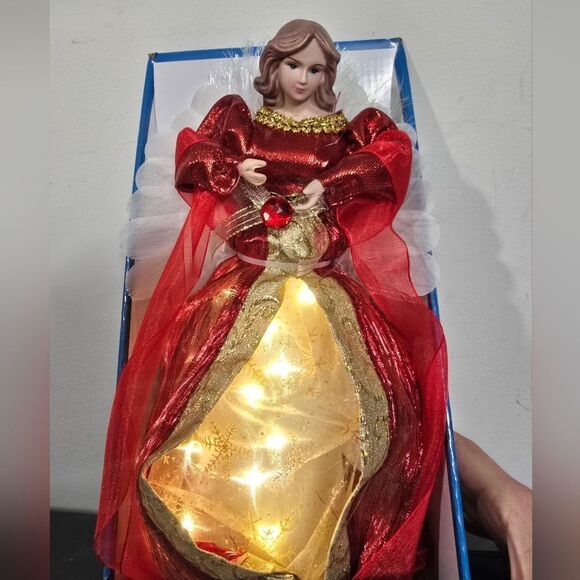 Holiday Style - 12" - LED Fiber Optic Angel Christmas Tree Topper -  New - Picture 3 of 8